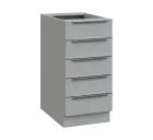 SIS - 4Z52 spodní skříňka, 5-zásuvková, 870x400x600, šedá